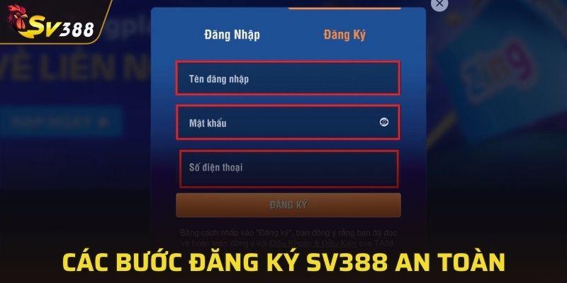 Các bước tạo tài khoản nhà cái SV388 chi tiết