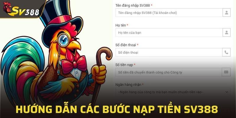 5 bước thêm tiền vào tài khoản SV388 an toàn